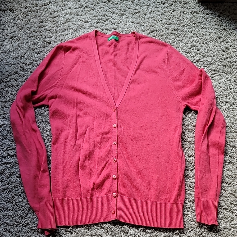 United Colors of Benetton Women's pink Cardigan size s